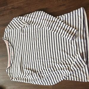 Boden Long Navy  Sleeve Striped Super Soft  Tee